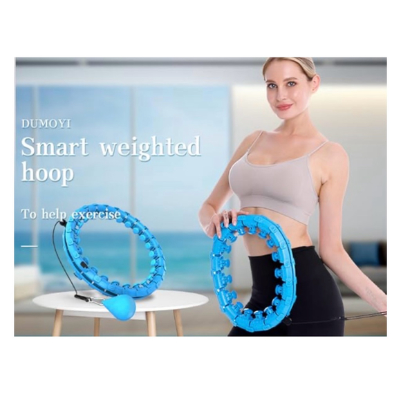 Smart Weighted Fit Hoop for Adults Weight Loss, 24 Detachable Knots (Pink) - Picture 1 of 11